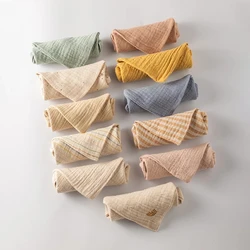 5-Piece Soft Cotton Baby Washcloth Set - Muslin Squares (5PCS Random Color)