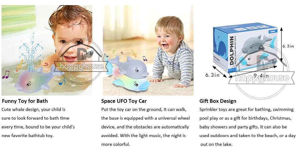 Baby Bath Toys Spray Water Shower Swim Pool Bathing Toys for Kids Electric Whale Bath Ball with Light Music LED Light Baby Toys cool baby toddler toys