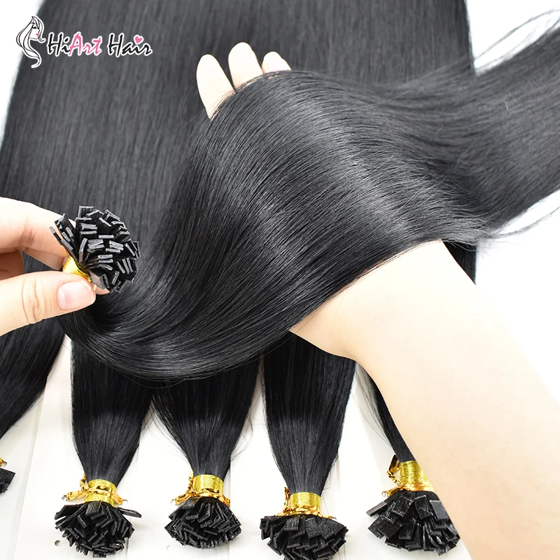 Hiart 0 5g Flat Tip Hair Extensions Human Hair Salon Double Drawn