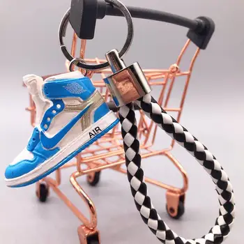 

Mini AJ Keychain Retro Shoe Key Chains Men and Women Kids Gift Keyring Basketball Sneaker Key Holder Car pendant 2020