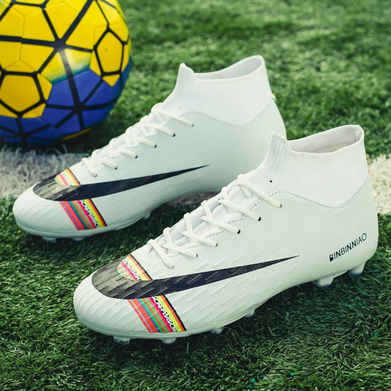 ZHENZU уличные мужские футбольные бутсы высокие детские бутсы тренировочная спортивная обувь размер 35-45 дропшиппинг