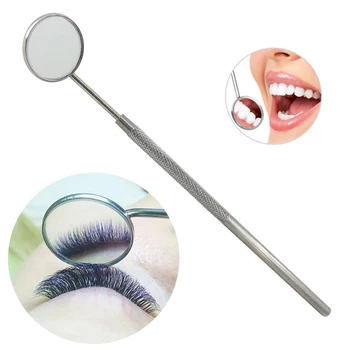 

Stainless Steel Check Mirror For Eyelash Extension 1PC Portable Dental Mirrors Mouth Tooth Professional Makeup Tool