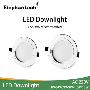 

3W 5W 7W 9W 12W 15W LED Panel Downlight surface mounted LED luminares,Warm White / Pure White Lamp AC165-265V LED ceiling light