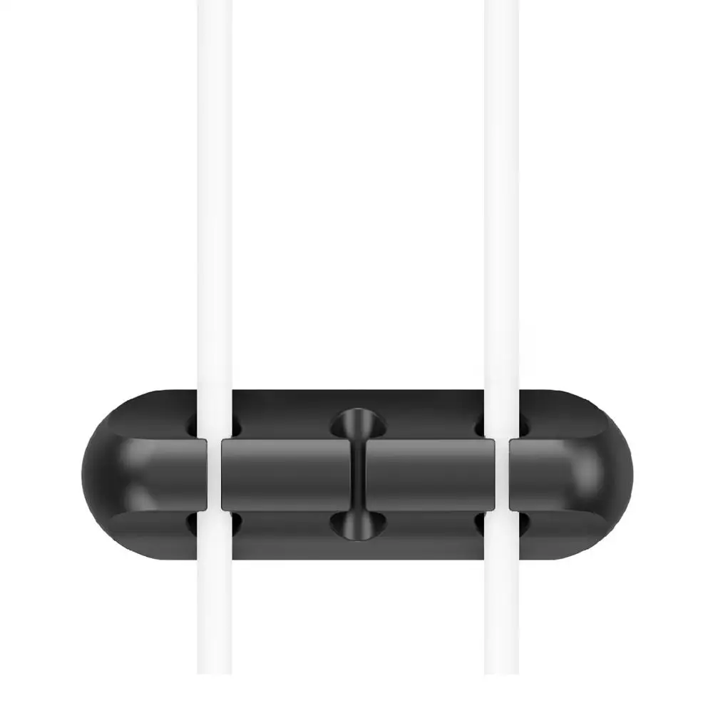 Универсальный 3 порта телефон/наушники/USB кабель силиконовый Органайзер мышь провода шнур держатель Winder Управление клип Настольный аккуратный