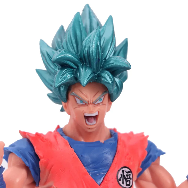 Аниме Гараж Комплект Модель Dragon Ball Супер Saiyan для крови Goku King удар ПВХ коробка украшения