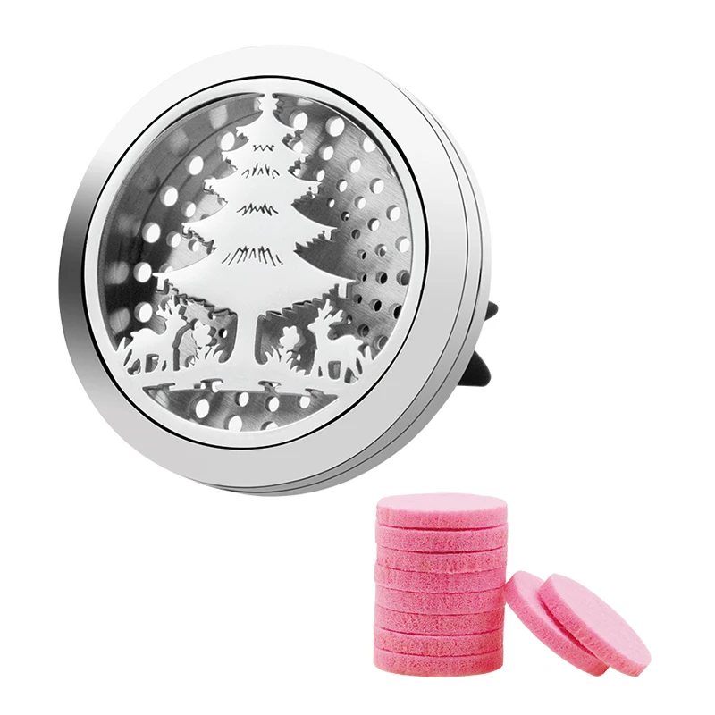 Tree N Pink Держатель освежителя воздуха для автомобиля с рождественской елкой, аксессуары для ароматизатора, ароматизатор, ароматизатор, авто украшение интерьера, ароматизатор - Название цвета: Tree N Pink