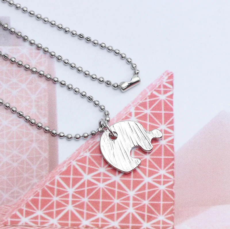3 Pieces / Set Fashion Best Friends Forever Heart Shaped Pendant Unisex Necklace Commemorative Friendship Gift Dropshipping BFF