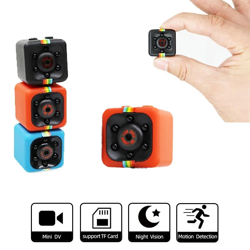 Mini Sensore Videocamera Sq11 Hd 1080P Videocamera Per Visione Notturna Motion Dvr Micro Videocamera Sport Dv Videocamera Piccola Videocamera Sq11