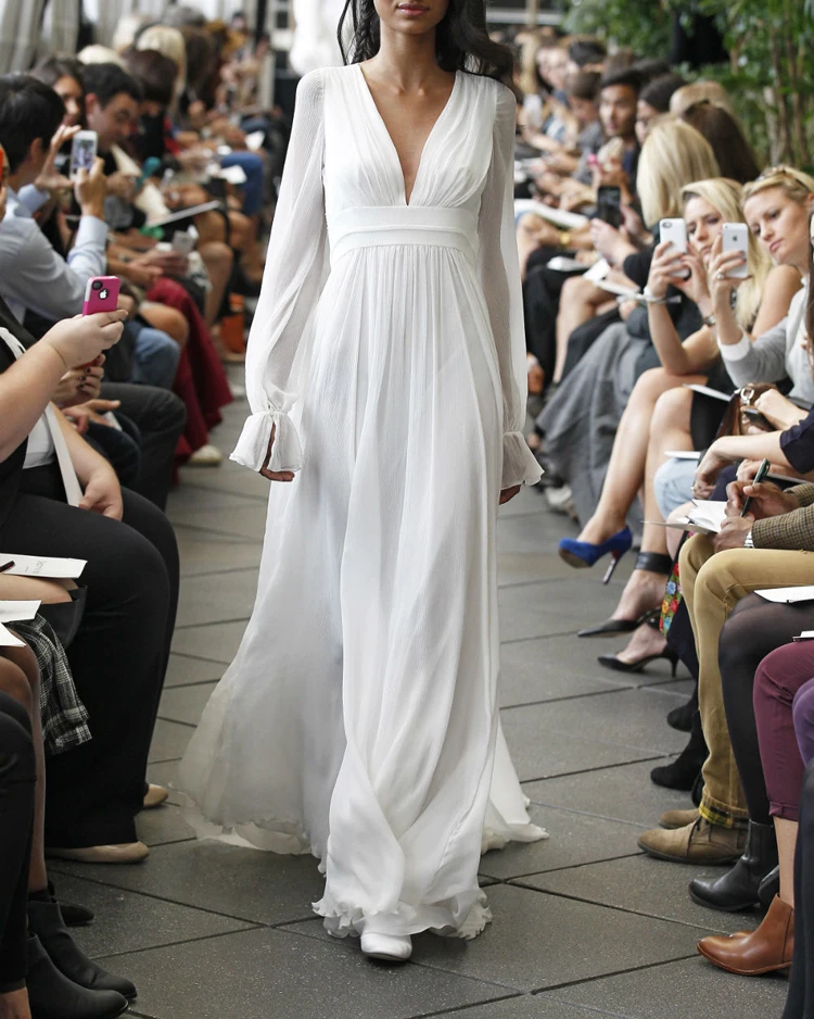 White runway designer dress 2020 women 