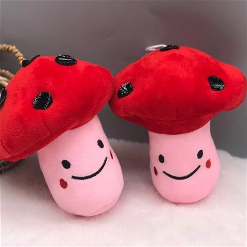 New 1PCS Cute 18cm Mushroom Plush Toy Plush Sstuffed Vegetable Small Pendant Holiday Gift Hot Aale 2