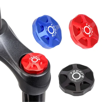 Aluminium Alloy MTB Front Fork Covers Replacement Mountain Road Bike Front Shoulder Air Gas Valve Cap Cycling Parts tanie i dobre opinie 12-16 cal Aluminum Alloy CN (pochodzenie) Bicycle Fork Cap Cover Rowery górskie Cycling Accessories Bicycle Front Shoulder Cap