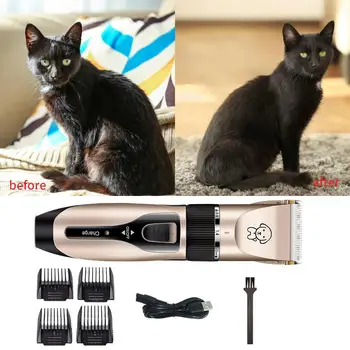 

SOLEDI 8pcs/Set Security Pet Shaver Cat Hair Care Pets Fast Dog Hair Clipper Charging Type Trim 12pcs/Set