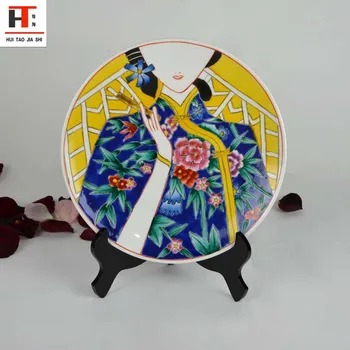 

Creative hand-painted ceramic viewing tray and hanging tray European-style modern decorative pendulum Christmas gift