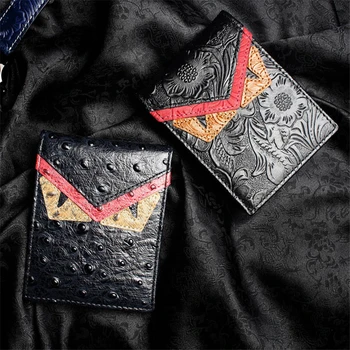 

Mens Card Holder Wallets Genuine Cow Leather Credit Business Card Holder Handmade Multifunction Small Wallets Gift for Friends