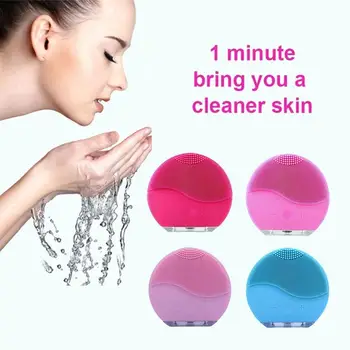 

Charging Ultrasonic Vibration Electric Facial Cleansing Face Washing Brush Skin Blackhead Remover Pore Cleaner Face Massage