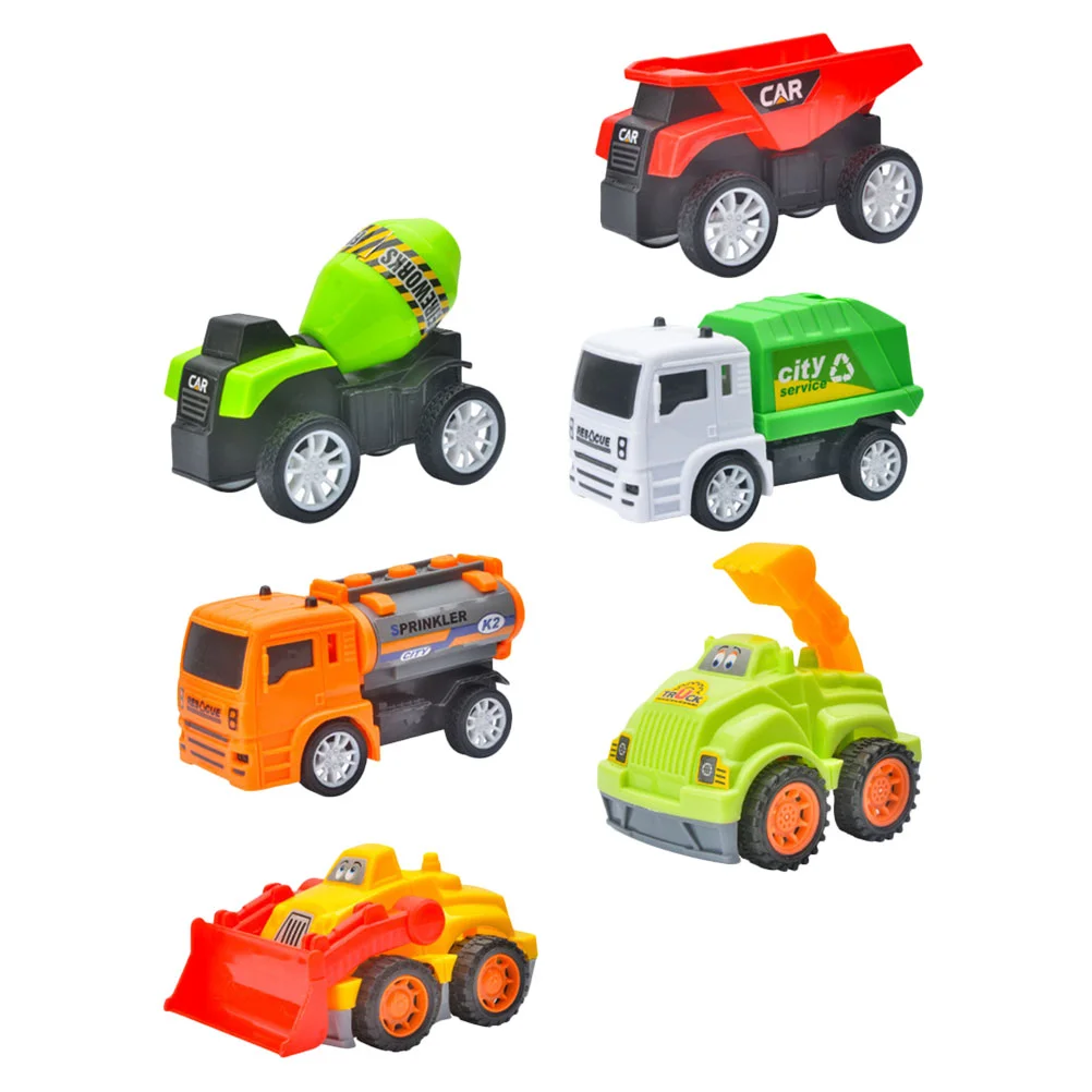 6pcs Pull back Vehicle Toys Creative Friction Powered Car Toys