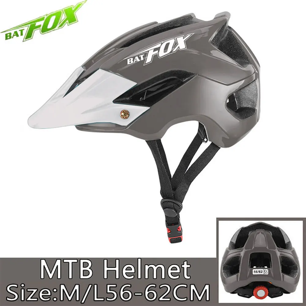 Batfox велосипедный шлем MTB дорожный велосипедный шлем ультралегкий Женский Мужской Цельный велосипедный шлем защитный шлем - Цвет: Titanium-White