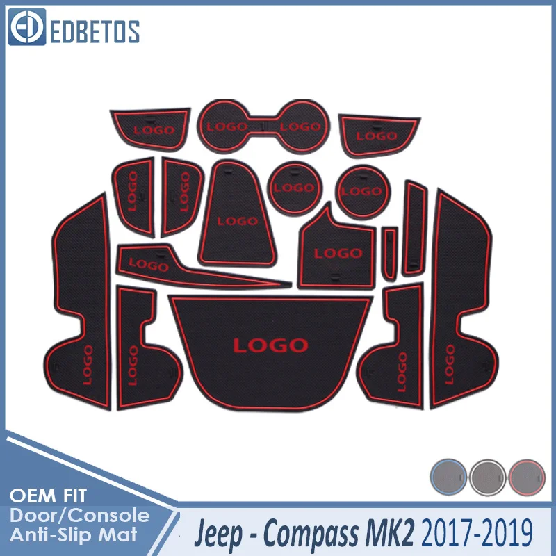 Противоскользящий коврик для Jeep Compass MK2 2nd Gen Мобильные аксессуары затворный слот подставка анти-грязный Салонные подложки автомобиля
