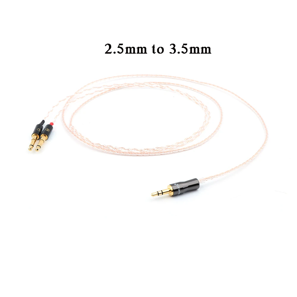 8cores Replacement Headphones Cable Audio Upgrade Cable For Meze 99 Classics Focal Elear Headphones Pure Copper Cable