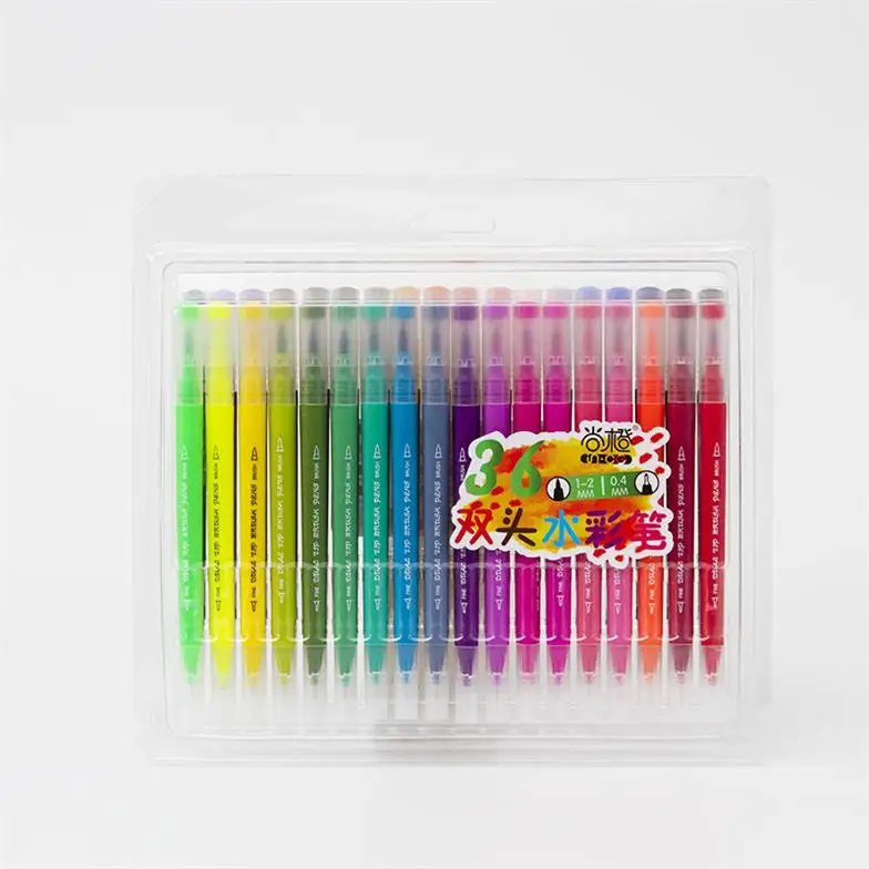 100 цветов тонкая подводка с двойным наконечником кисть Ручка фломастер ...