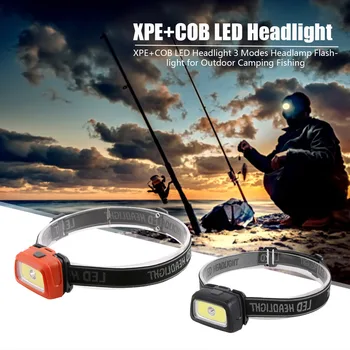 

XPE+COB LED Wide-Angle Lighting Headlamp 3 Modes Portable Headlight Waterproof Flashlight Torch for Outdoor Adventure