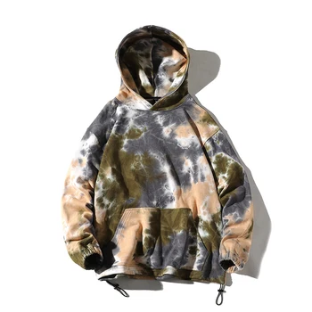 

2020 New Spring And Autumn European And American Style Harajuku Men's Casual Tie-dyed Pullover Loose High Quality M-2XL