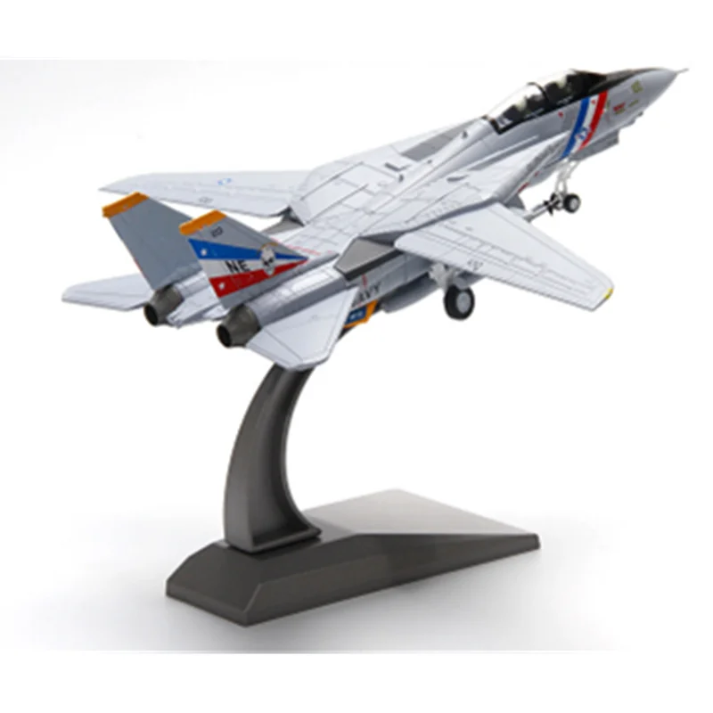 Коллекция 1:100 масштаб F-14 американского истребителя третьего поколения Модель литья под давлением сплав военно-морского флота США дисплей самолета для детей и взрослых