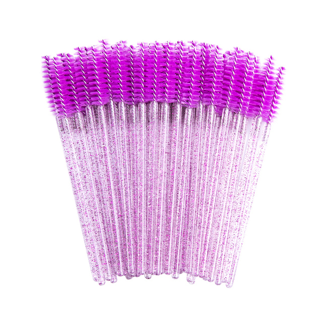 Disposable Crystal Eyelash Brush Comb Eyelashes Extension Brush For Eyelash Extension Mascara Wands Makeup Tools