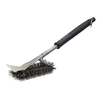 

Grill Brush BBQ Barbecue Grill Brush Clean Tool Stainless Steel Wire Bristles Cleaning Brushes Scraper With Handle