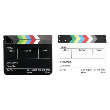 

Generic Acrylic Colorful Clapperboard TV Film Movie Slate Cut Role Play Prop Hollywood