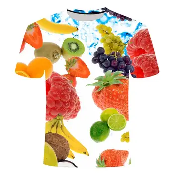 

3D Fruit Style Printed T-shirt Women/Men Fashion Summer Short Sleeve Cute T-shirt 2020 Hot Selling Casual Streetwear T-shirt