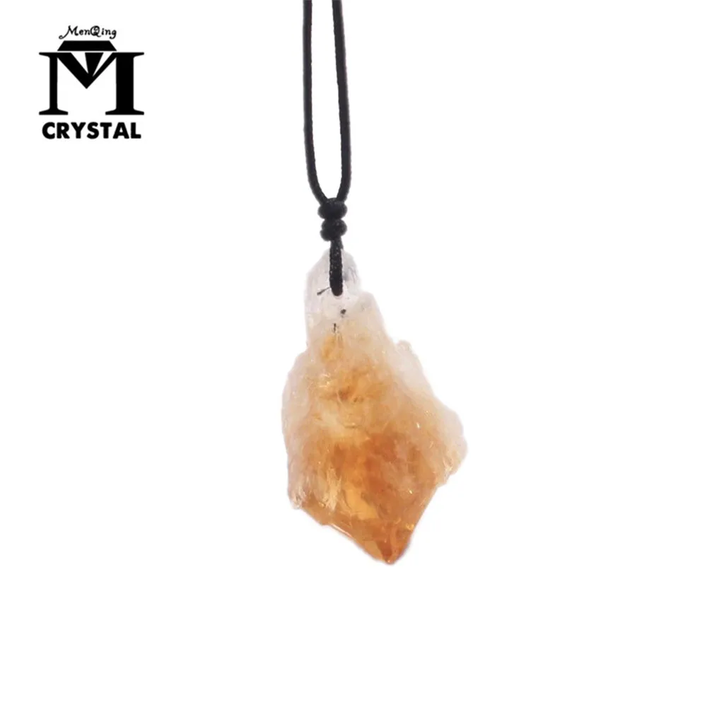 Natural citrine Pendant raw yellow 