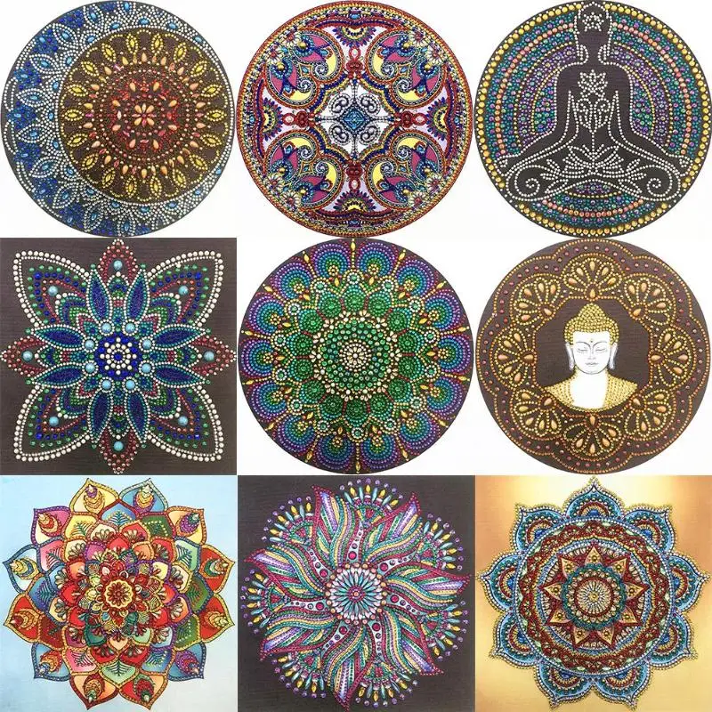 5D DIY Diamond Painting Mandala Cross Stitch Craft Kit Special Shaped Embroidery Home Decor Gift Handmade Crafts | Дом и сад