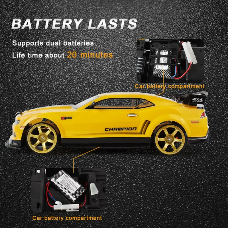 1:10 70 км/ч 2 4G RC автомобиль дрейф гоночный Чемпионат 4WD один аккумулятор