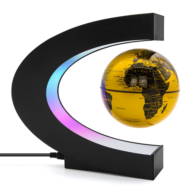 Магнитный левитационный Глобус C Форма ночной Светильник плавающий карта мира обучающие игрушки для детей украшение земной Глобус лампа