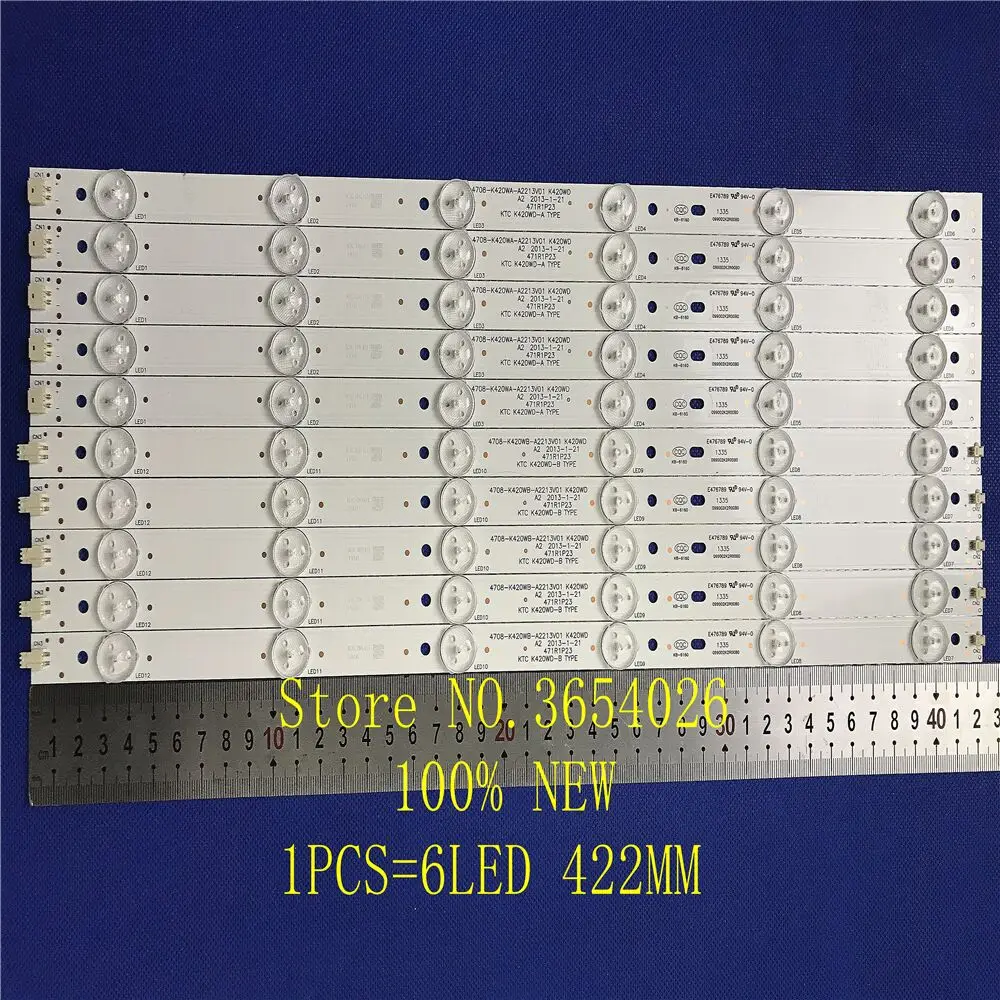 10 шт./компл. для dvb T C L LE42D31 42D59EDS светодиодный Подсветка 4708-K420WA-A2213V01 K420WB