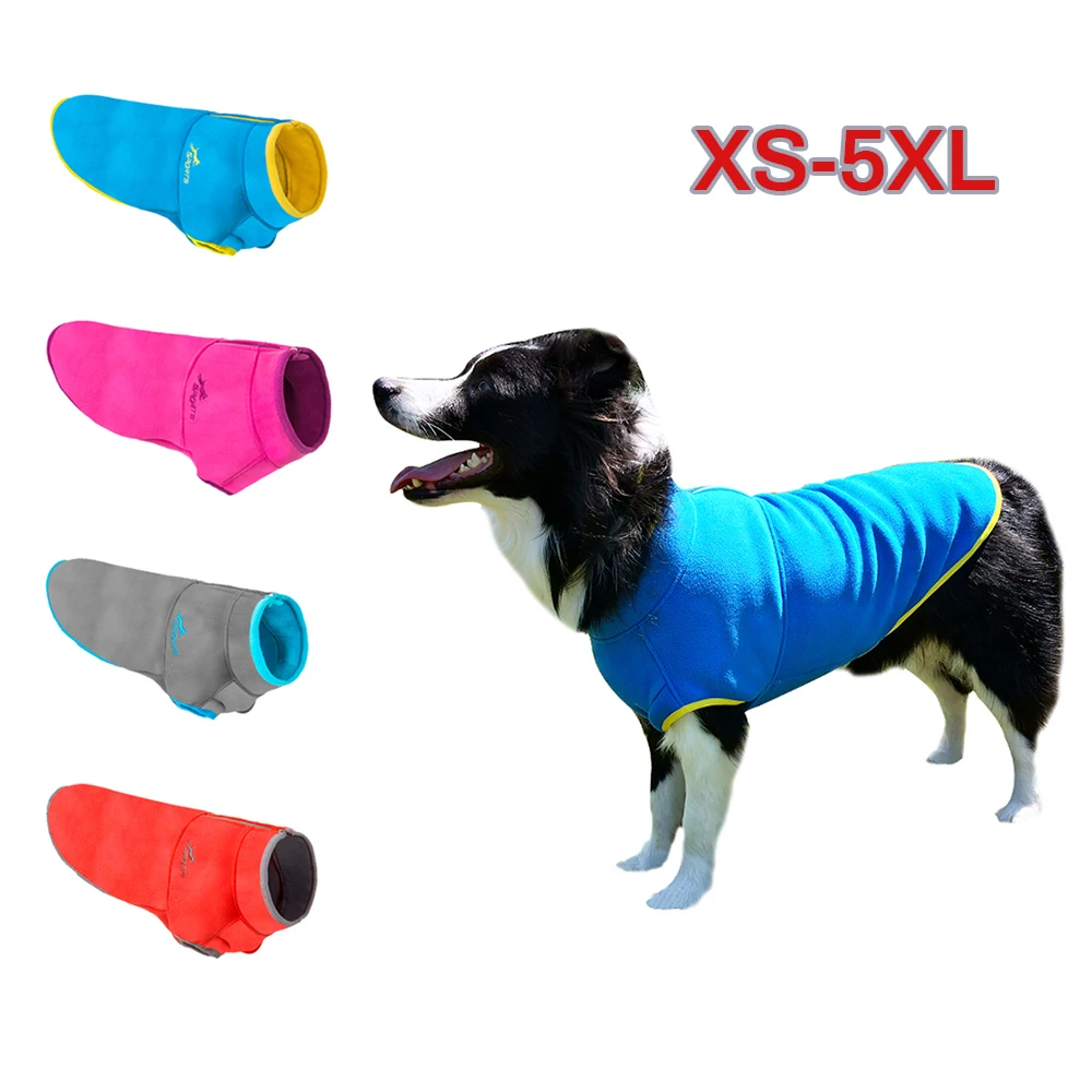 XS-5XL жилет на молнии для щенка, свитер, флисовое зимнее пальто для питомца, одежда для маленьких, средних и больших собак, пальто для домашних животных