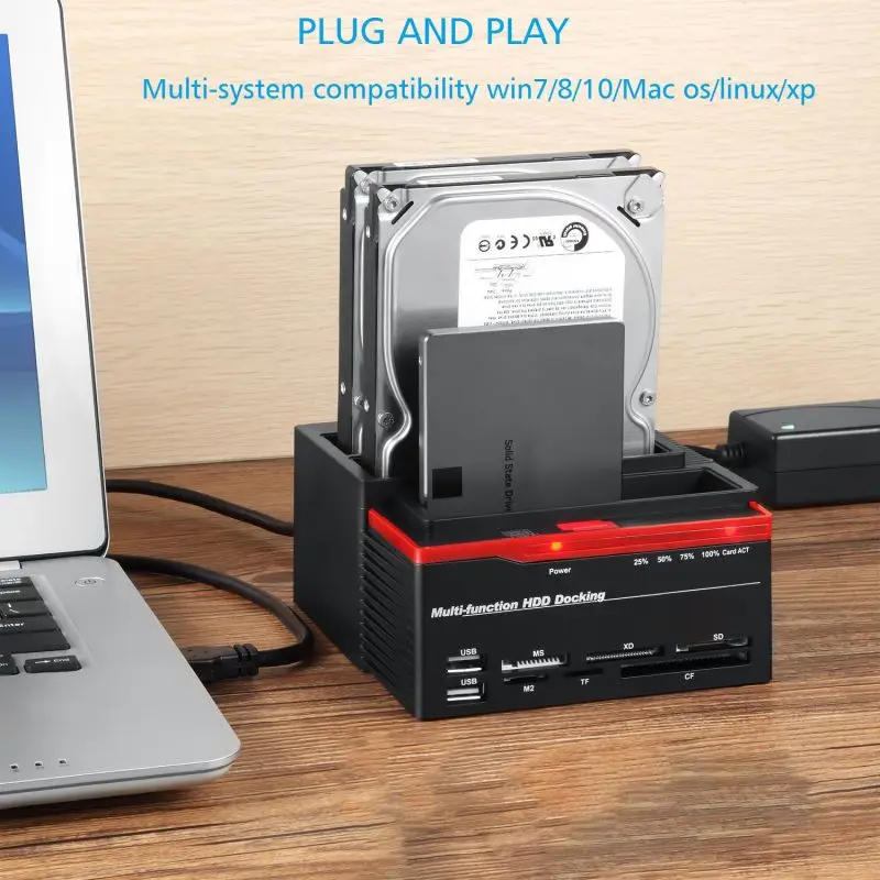 USB 3,0 на 2 SATA 1 IDE HDD жесткий диск Док-станция USB3.0 M2 TF слот для карт концентратор ридер