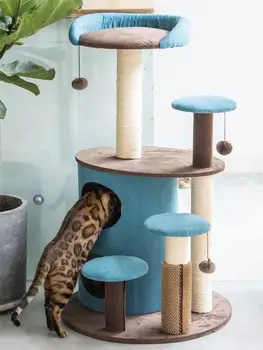 

256 Cat Climbing Frame Cat's Nest Integral Material Cat Tree Sisal Cat Grabbing Plate Cat Climbing