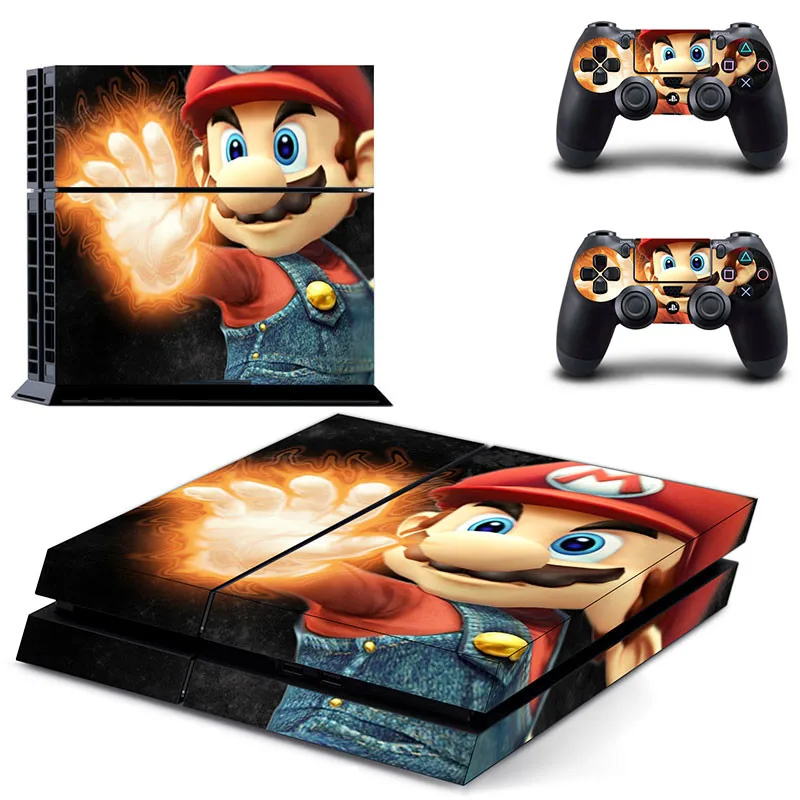 GCTM0047 PS 4 наклейка Mario Play station 4 наклейка s, PS4 виниловая наклейка Pegatinas Adesivo для консоли playstation 4 и 2 контроллера - Цвет: GCTM0047