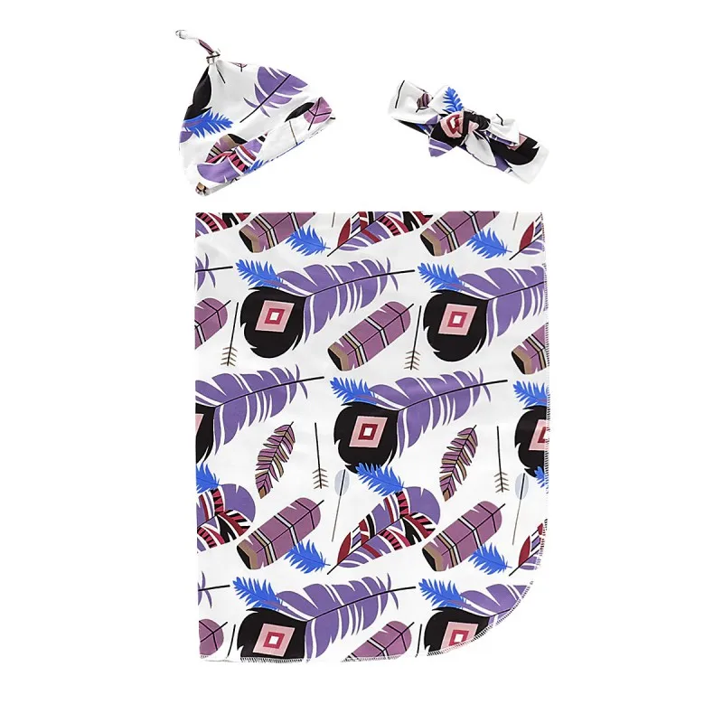 Hilittlekids детский спальный мешок с меховым принтом и головной повязкой Setborn анти-кик спальные мешки вязаная шапка