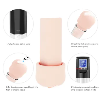Electric Penis Pump Dick Enlargement Vacuum Device Male Masturbator Penis Enhancer Erection Trainer Sex Toys For Men 4