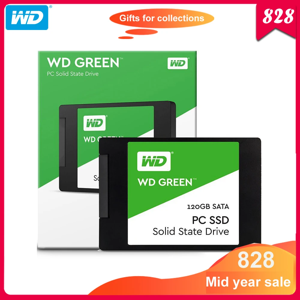 Западный цифровой SSD 120 ГБ 240 ГБ SATA 3 2,5 дюймов Внутренний твердотельный накопитель на жестком диске Тетрадь ПК SSD 480 ГБ 1 ТБ