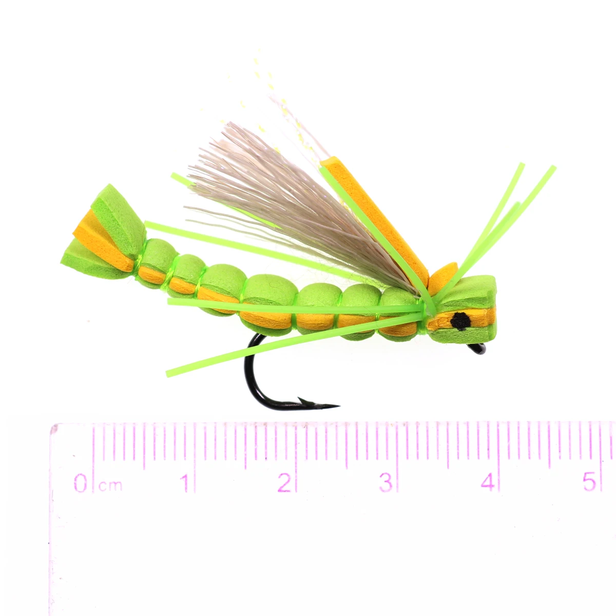 Wifreo 4 шт. зеленый плавающий пенный бункер сухая муха Радуга форель окунь муха приманки#4