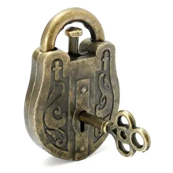 

Vintage Metal Cast God Lock Key Puzzle Toy IQ&EQ Mind Brain Teaser Soup Toys Gift Intellectual Educational Children Adult Gift