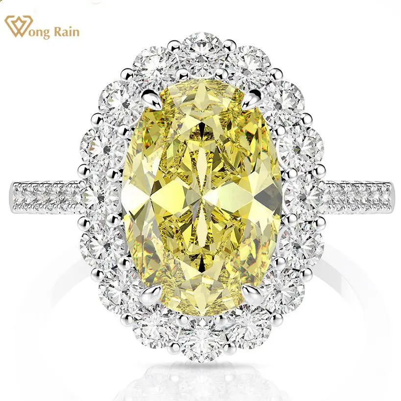 

Wong Rain 100% 925 Sterling Silver High Carbon Diamonds Citrine Sapphire Gemstone Wedding Engagement Ring Fine Jewelry Wholesale