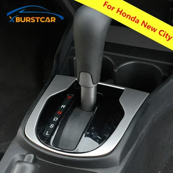 

Xburstcar ABS Chrome Car Shift Knob Penal Cover Trim Sticker Case for Honda New City 2015 2016 2017 Refit Parts Accessories