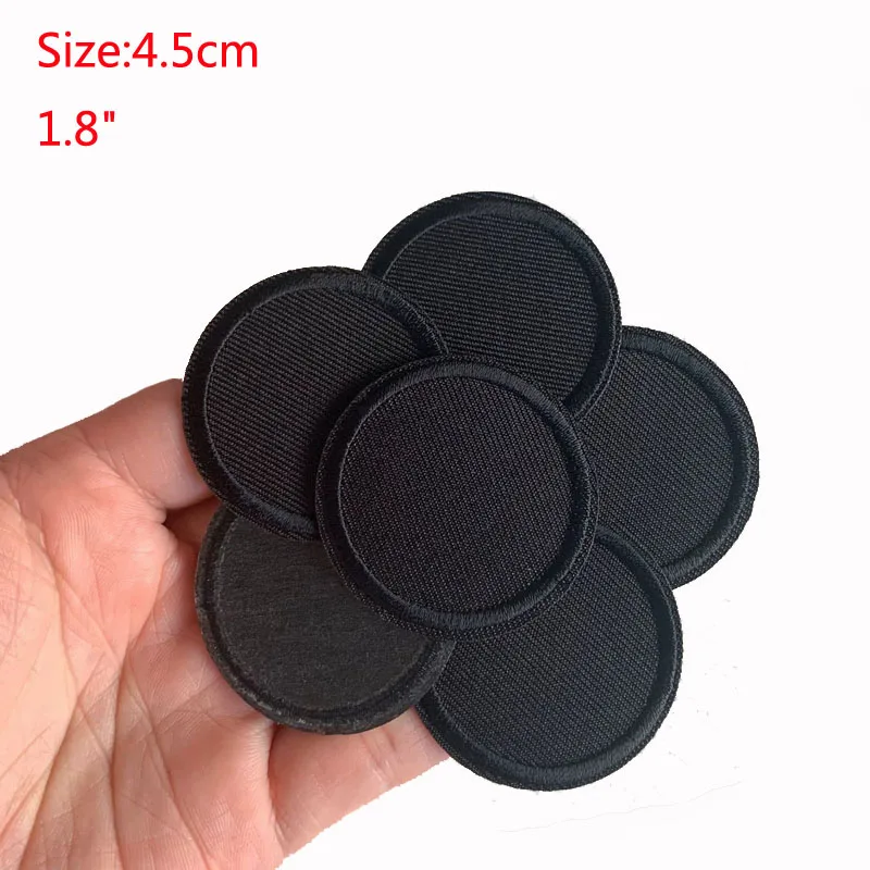 5Pcs Black Round Patches For Clothes Iron on Patch Embroidered Applique  Sticker DIY Badges Decorative 2.5cm 4.5cm 6.2cm - AliExpress