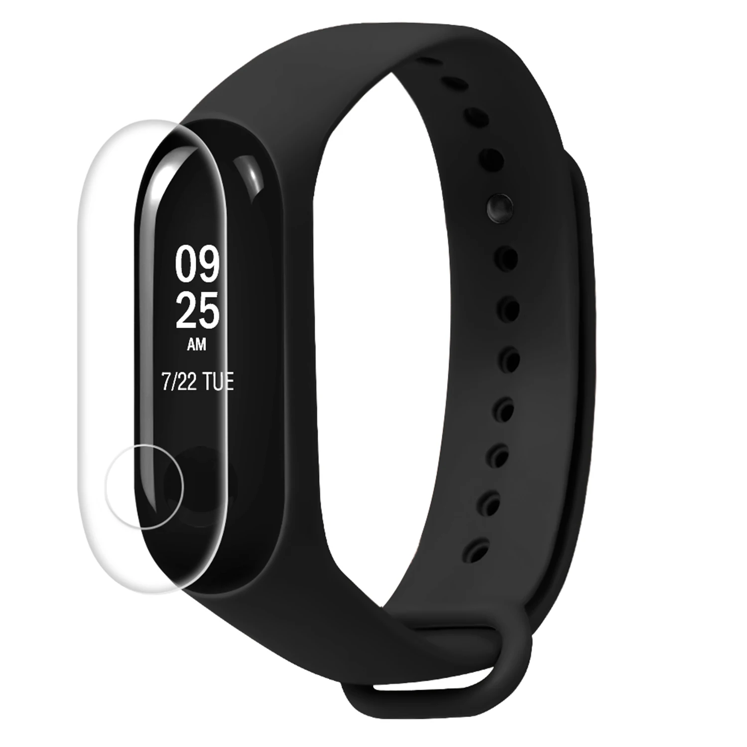 2 шт. сменный ремешок для часов Gosear с защитной пленкой Xiaomi Mi 3 Miband Mi3 аксессуары