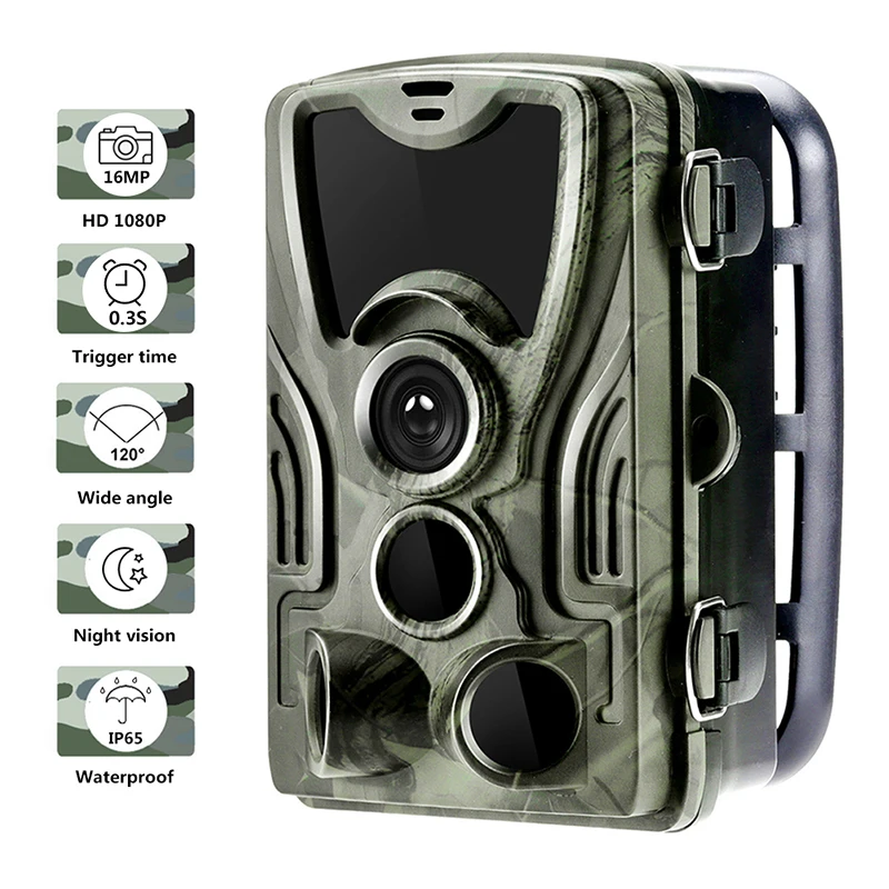 HC801A Hunting Trail Camera Digitial Wildlife Scouting Camera Night Vision Motion Activated 120&deg;,0.3s Outdoor Camera Trigger
